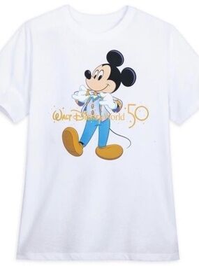 NWT Walt Disney World 50th Anniversary Celebration Mickey Mouse T-Shirt S-Large